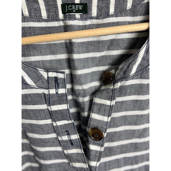 J.Crew Striped Olivia Shift Mini Dress Size 10/12 Drawstring Pockets Women’s - Picture 3 of 6